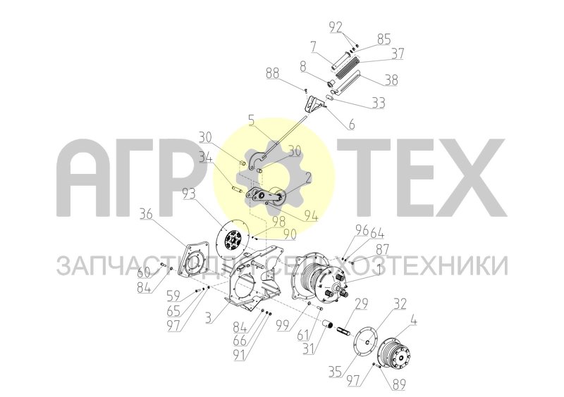 Механизм отбора мощности (S340.05.07.000Ф) (№31 на схеме)